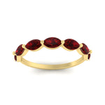 Load image into Gallery viewer, east-west-2-carat-marquise-ruby-wedding-ring-in-FD9939MQBGRUDRANGLE3-2.00CT-NL-YG
