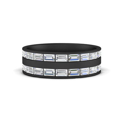 East West Baguette Halfway Engagement Band