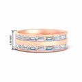 Thumbnail 2 - East West Baguette Halfway Engagement Band