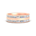 Thumbnail 1 - East West Baguette Halfway Engagement Band