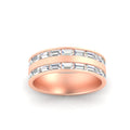 Thumbnail 4 - East West Baguette Halfway Engagement Band