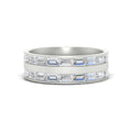 Thumbnail 7 - East West Baguette Halfway Engagement Band