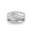 Thumbnail 9 - East West Baguette Halfway Engagement Band