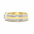 Thumbnail 14 - East West Baguette Halfway Engagement Band