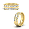 Thumbnail 17 - East West Baguette Halfway Engagement Band