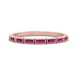 Load image into Gallery viewer, east-west-baguette-stack-pink-sapphire-wedding-band-in-rose-gold-FD123020BGSADRPI-NL-RG.jpg
