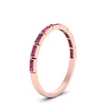 Load image into Gallery viewer, east-west-baguette-stack-pink-sapphire-wedding-band-in-rose-gold-FD123020BGSADRPI-NL-RG.jpg
