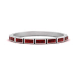 Load image into Gallery viewer, east-west-baguette-stack-ruby-wedding-band-in-white-gold-FD123020BGRUDR-NL-WG.jpg
