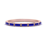 Load image into Gallery viewer, east-west-baguette-stack-sapphire-wedding-band-in-rose-gold-FD123020BGSABL-NL-RG.jpg
