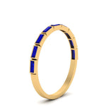 Load image into Gallery viewer, east-west-baguette-stack-sapphire-wedding-band-in-yellow-gold-FD123020BGSABL-NL-YG.jpg
