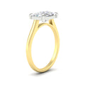 Thumbnail 8 - east-west-cushion-2-tone-engagement-ring-in-yellow-gold-fd11539cur-nl-yg