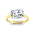 Thumbnail 7 - east-west-cushion-2-tone-engagement-ring-in-yellow-gold-fd11539cur-nl-yg