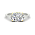 Thumbnail 9 - east-west-cushion-cut-diamond-two-tone-engagement-ring-in-white-gold-fd11539cur-nl-wg