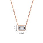 Load image into Gallery viewer, Emerald Diamond Bezel Set Solitaire Pendant
