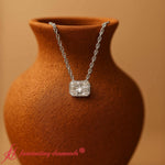 Load image into Gallery viewer, east-west-emerald-diamond-solitaire-pendant-in-white-gold-fdpd10538em-1-00ct-fancy-nl-wg
