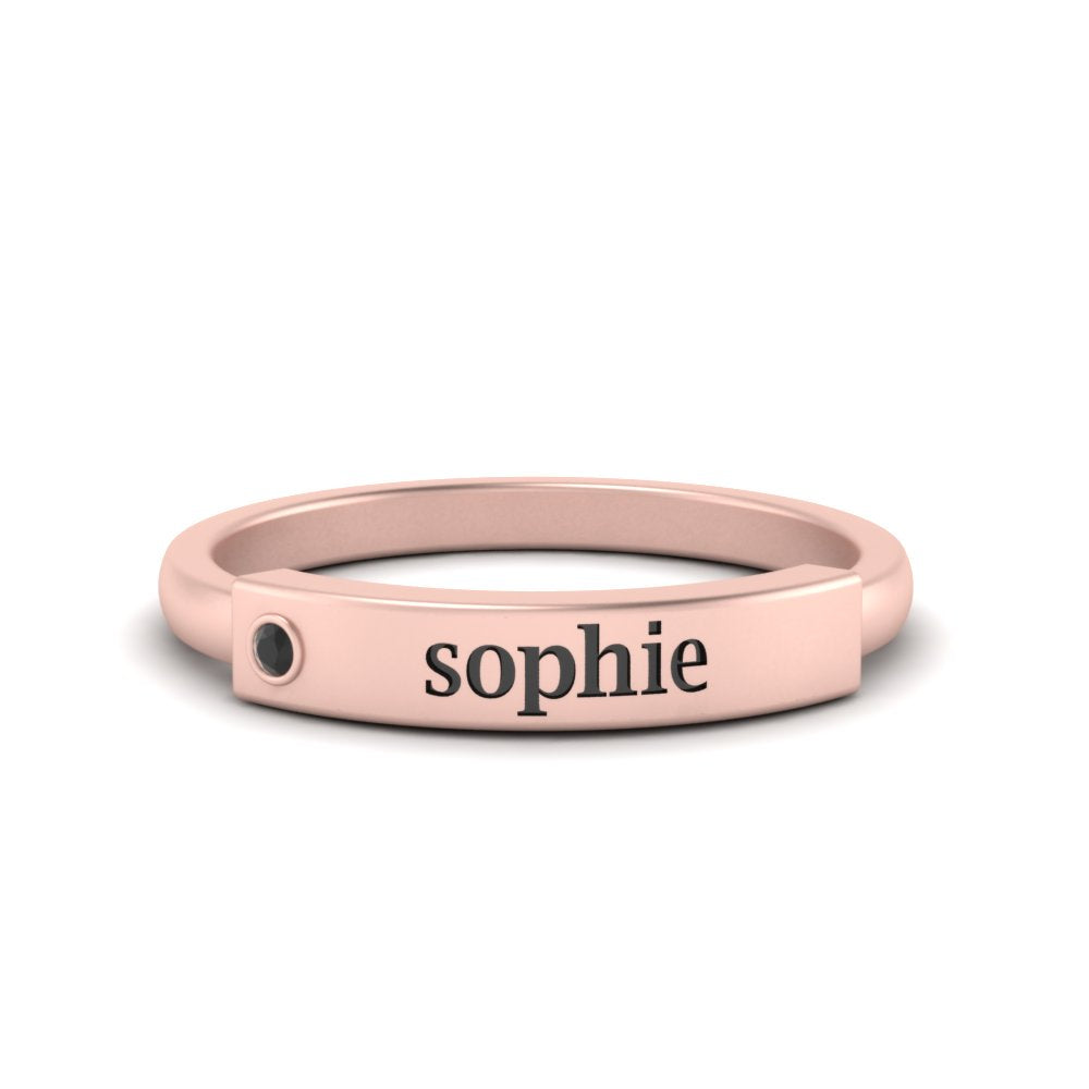 East West Name Signet Band