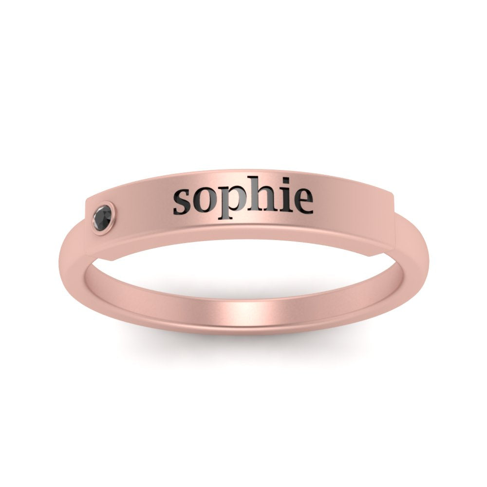 East West Name Signet Band