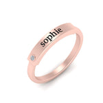 Load image into Gallery viewer, East West Name Signet Band
