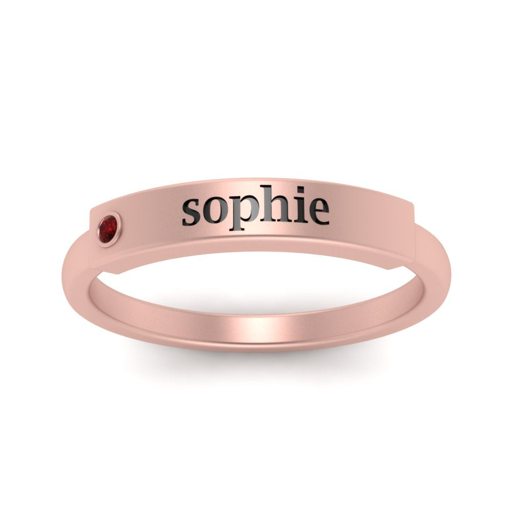 East West Name Signet Band