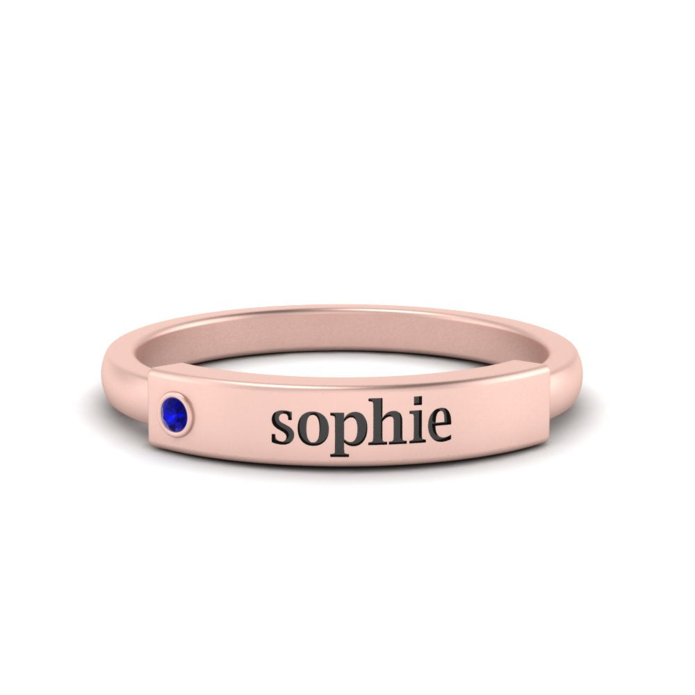 East West Name Signet Band