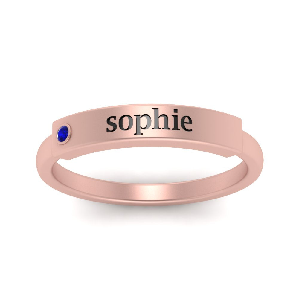 East West Name Signet Band