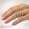 Load image into Gallery viewer, east-west-marquise-stacking-wedding-ring-in-yellow-gold-FDEWB8868MQ-size-chart-1