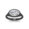 Load image into Gallery viewer, east-west-oval-bezel-engagement-ring-in-black-gold-fdenr11606ovrangle5-nl-bg