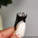 Load image into Gallery viewer, east-west-oval-bezel-lab-diamond-engagement-ring-in-14k-black-gold-fdenr11606-10
