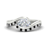 Load image into Gallery viewer, east-west-oval-black-diamond-wedding-band-ring-set-in-white-gold-fdens7806ovgblack-nl-wg_c381e4ac-67cc-4026-b59b-c6c758f0dc12.jpg?v=1759992100
