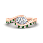 Load image into Gallery viewer, east-west-oval-emerald-wedding-band-ring-set-in-rose-gold-fdens7806ovgemgr-nl-rg_bf5daebd-0d50-4112-9bc2-456effadb00b.jpg?v=1759992100
