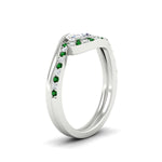 Load image into Gallery viewer, east-west-oval-emerald-wedding-band-ring-set-in-white-gold-fdens7806ovgemgrangle2-nl-wg.jpg?v=1759991829
