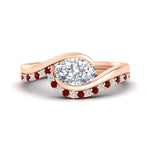 Load image into Gallery viewer, east-west-oval-ruby-wedding-band-ring-set-in-rose-gold-fdens7806ovgrudr-nl-rg_e8c70ea0-c2dc-427a-80f2-4fdfd57e6b7a.jpg?v=1759992100
