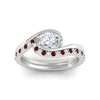 Load image into Gallery viewer, east-west-oval-ruby-wedding-band-ring-set-in-white-gold-fdens7806ovgrudrangle5-nl-wg_ce6f8e75-3b62-43de-b90a-8bdb54afde1e.jpg?v=1759992100