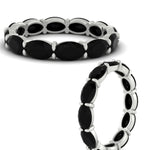 Load image into Gallery viewer, east-west-oval-shape-6-carat-eternity-black-diamond-wedding-band-in-white-gold-FDEWB8425OVGBLACKANGLE3-6.00CT-NL-WG