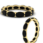 Load image into Gallery viewer, east-west-oval-shape-6-carat-eternity-black-diamond-wedding-band-in-yellow-gold-FDEWB8425OVGBLACKANGLE3-6.00CT-NL-YG