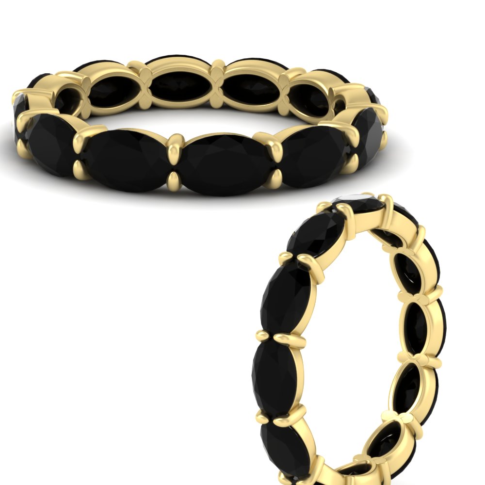 east-west-oval-shape-6-carat-eternity-black-diamond-wedding-band-in-yellow-gold-FDEWB8425OVGBLACKANGLE3-6.00CT-NL-YG