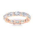Thumbnail 4 - east-west-oval-shape-6-carat-eternity-diamond-wedding-band-in-rose-gold-FDEWB8425OVANGLE5-6.00CT-NL-RG