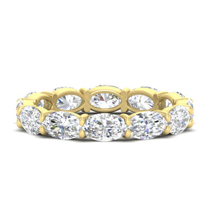 East West Oval Shape 6 Carat Eternity Band