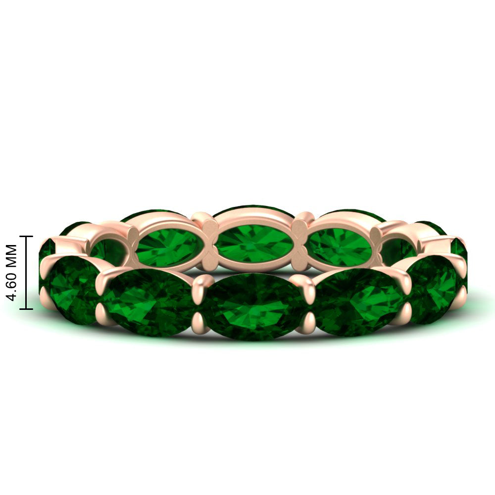 east-west-oval-shape-6-carat-eternity-emerald-wedding-band-in-rose-gold-FDEWB8425OVGEMGR-6.00CT-NL-RG-HW