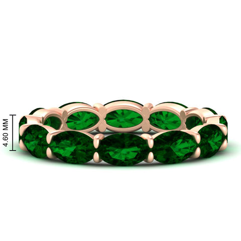 east-west-oval-shape-6-carat-eternity-emerald-wedding-band-in-rose-gold-FDEWB8425OVGEMGR-6.00CT-NL-RG-HW