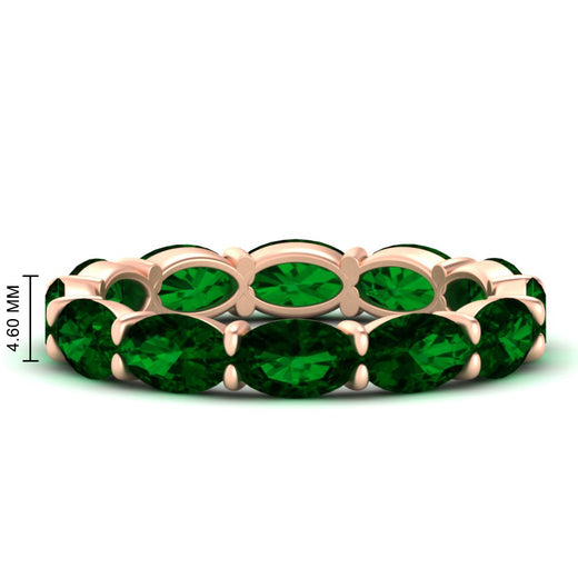 east-west-oval-shape-6-carat-eternity-emerald-wedding-band-in-rose-gold-FDEWB8425OVGEMGR-6.00CT-NL-RG-HW