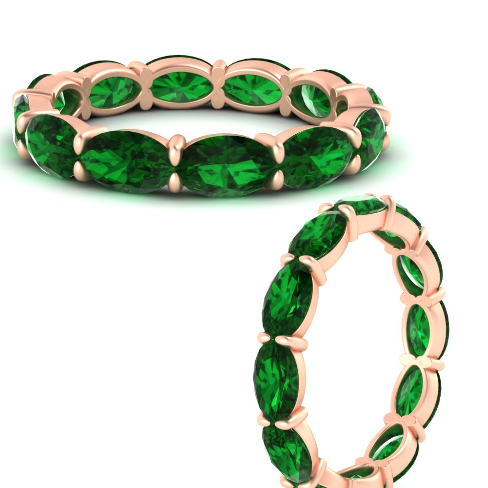 east-west-oval-shape-6-carat-eternity-emerald-wedding-band-in-rose-gold-FDEWB8425OVGEMGRANGLE3-6.00CT-NL-RG