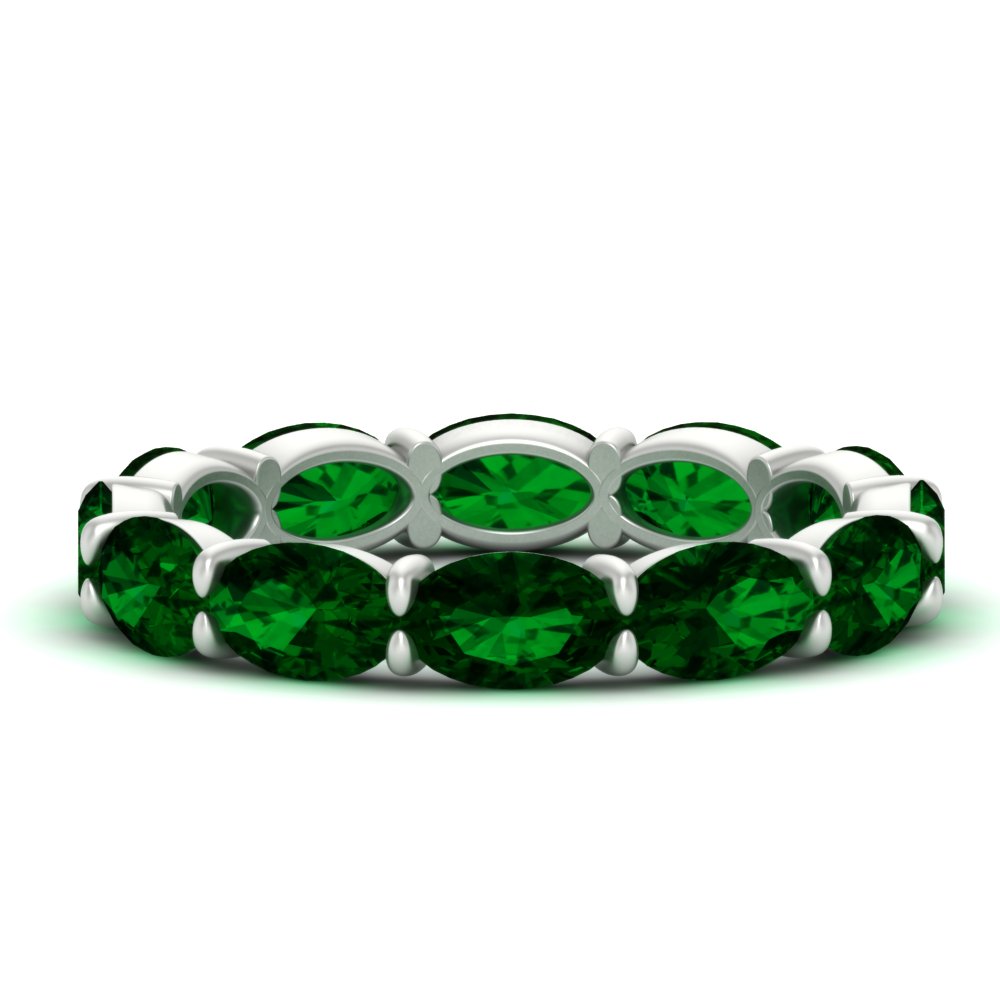 east-west-oval-shape-6-carat-eternity-emerald-wedding-band-in-white-gold-FDEWB8425OVGEMGR-6.00CT-NL-WG