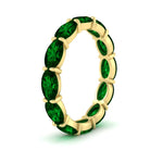 Load image into Gallery viewer, east-west-oval-shape-6-carat-eternity-emerald-wedding-band-in-yellow-gold-FDEWB8425OVGEMGRANGLE2-6.00CT-NL-YG