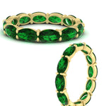Load image into Gallery viewer, east-west-oval-shape-6-carat-eternity-emerald-wedding-band-in-yellow-gold-FDEWB8425OVGEMGRANGLE3-6.00CT-NL-YG