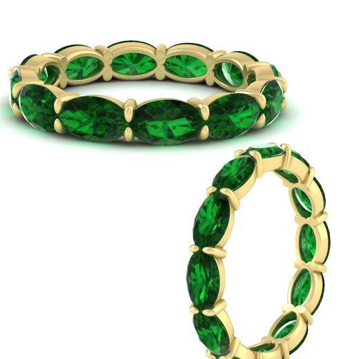 east-west-oval-shape-6-carat-eternity-emerald-wedding-band-in-yellow-gold-FDEWB8425OVGEMGRANGLE3-6.00CT-NL-YG