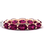 Load image into Gallery viewer, east-west-oval-shape-6-carat-eternity-pink-sapphire-wedding-band-in-rose-gold-FDEWB8425OVGSADRPI-6.00CT-NL-RG-HW