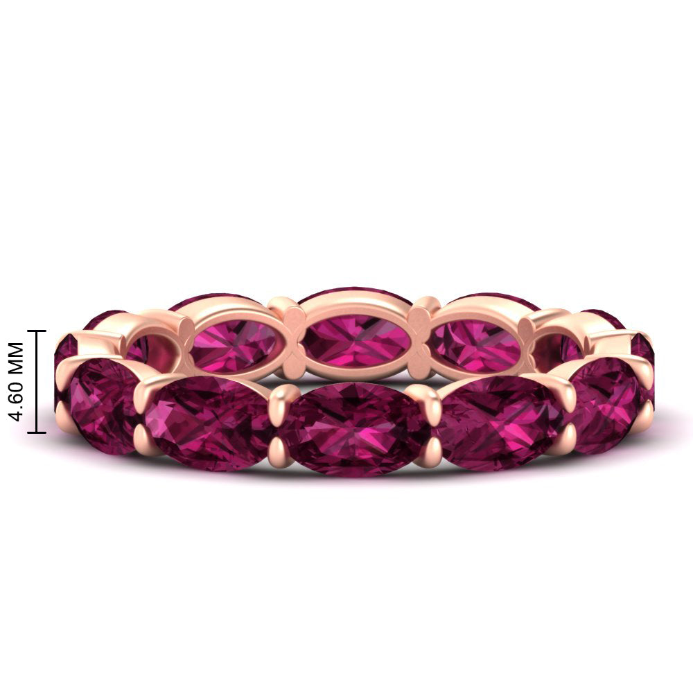 east-west-oval-shape-6-carat-eternity-pink-sapphire-wedding-band-in-rose-gold-FDEWB8425OVGSADRPI-6.00CT-NL-RG-HW