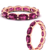 Load image into Gallery viewer, east-west-oval-shape-6-carat-eternity-pink-sapphire-wedding-band-in-rose-gold-FDEWB8425OVGSADRPIANGLE3-6.00CT-NL-RG