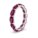 Load image into Gallery viewer, east-west-oval-shape-6-carat-eternity-pink-sapphire-wedding-band-in-white-gold-FDEWB8425OVGSADRPIANGLE2-6.00CT-NL-WG